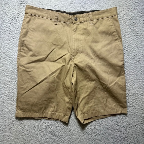 Volcom Other - Volcom True To This Mens Shorts Size 36 Khaki Chino Skate Casual Cotton Blend
